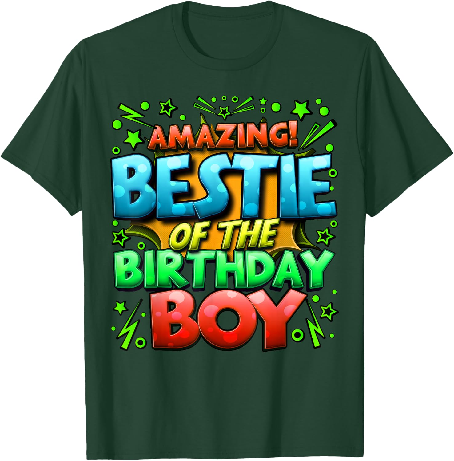 Best Friend of the Birthday Boy Matching Family Bestie T-Shirt - T-Shirt | Forest