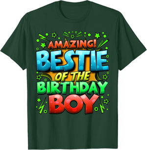 Best Friend of the Birthday Boy Matching Family Bestie T-Shirt - T-Shirt | Forest