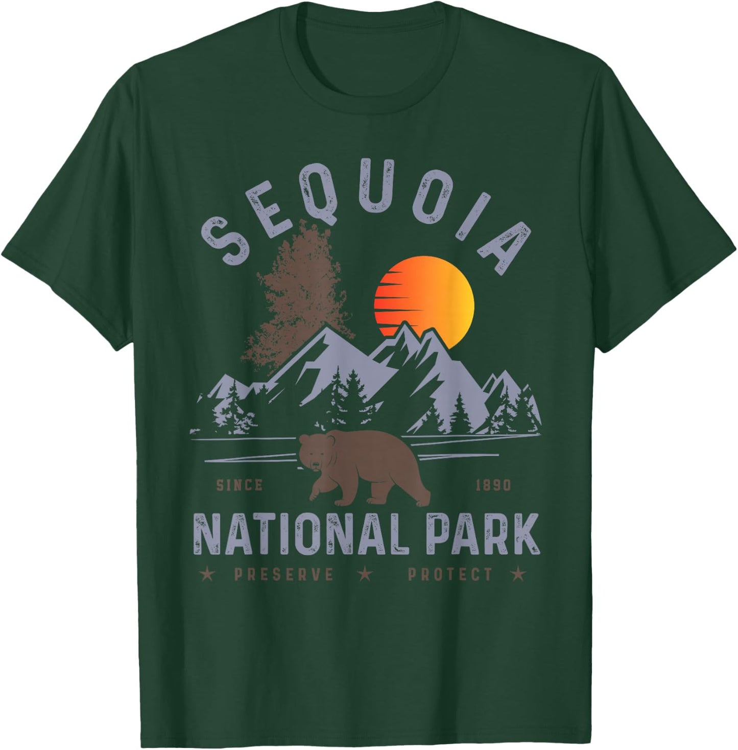 Sequoia National Park Shirt Vintage Sequoia Shirt Sequoia T-Shirt - T-Shirt | Forest