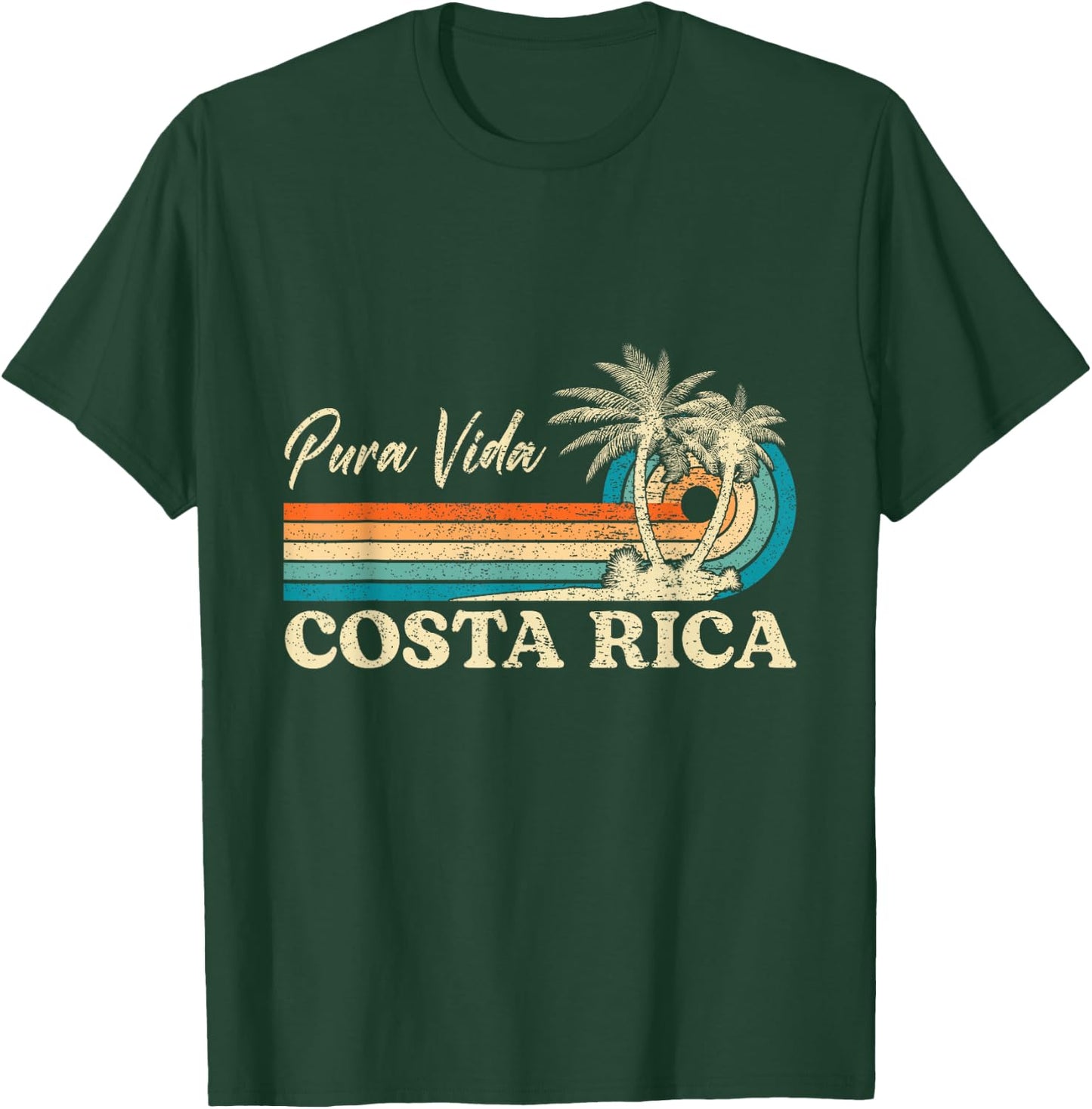 Costa Rica Retro Beach Vacation Costa Rica Souvenir Beach T-Shirt - T-Shirt | Forest