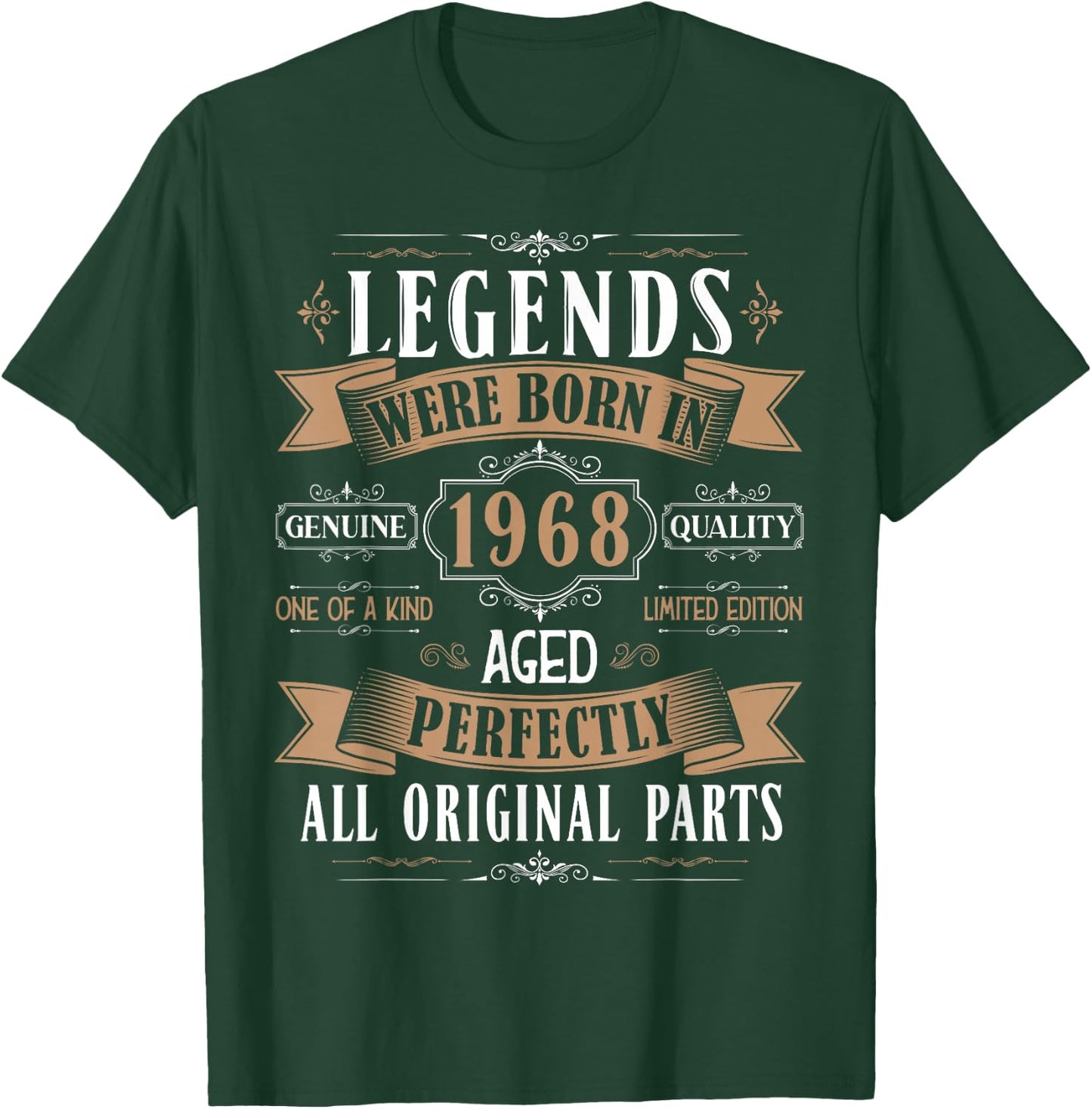 Legends Born in 1968 56th Birthday 57 Years Old Bday Men T-Shirt - T-Shirt | Forest