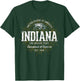 Vintage State of Indiana Retro T-Shirt - T-Shirt | Forest
