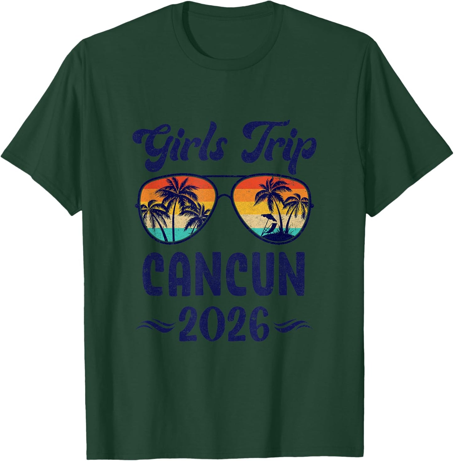 Cancun Girls Trip Beach Vacation 2026 Matching Group T-Shirt - T-Shirt | Forest