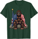 Patriotic Bigfoot 4th of July Sasquatch USA Flag T-Shirt - T-Shirt | Forest