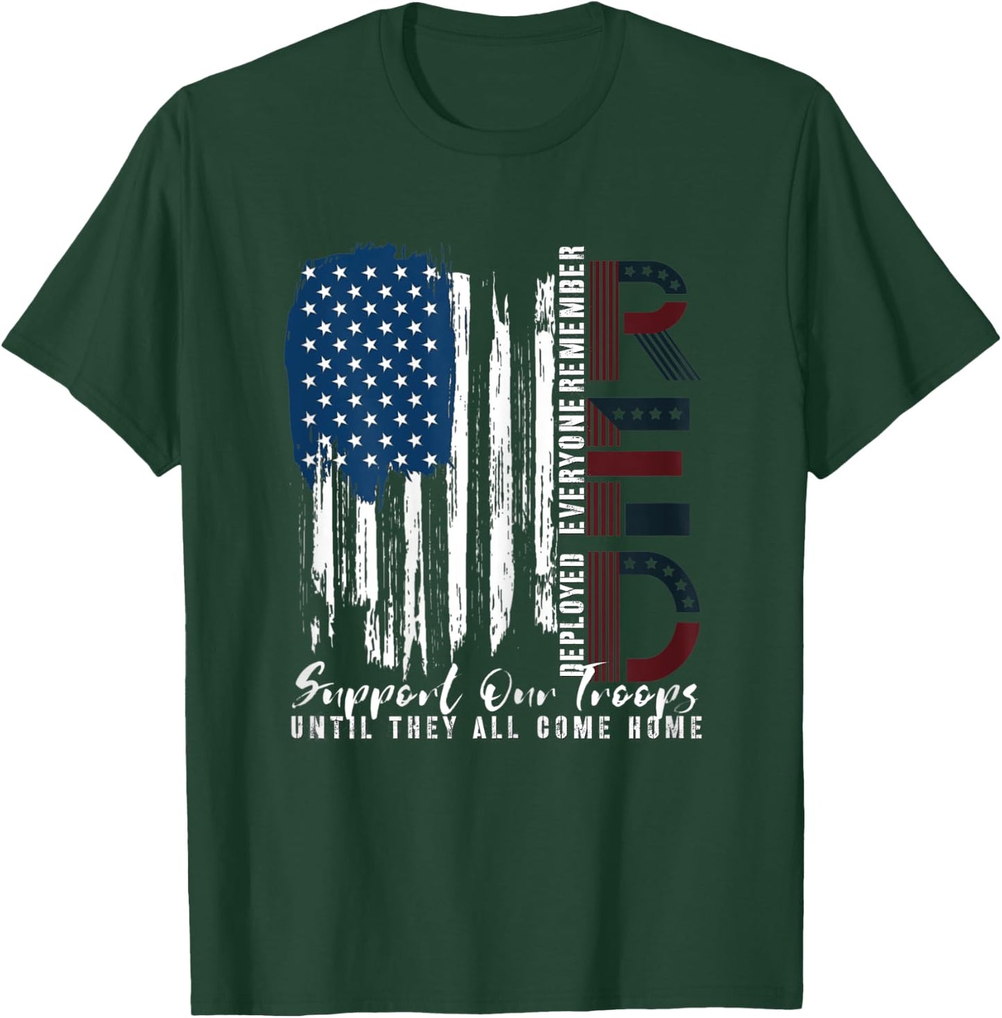 On Friday We Wear Red Friday Military Support troops US Flag T-Shirt - T-Shirt | Forest