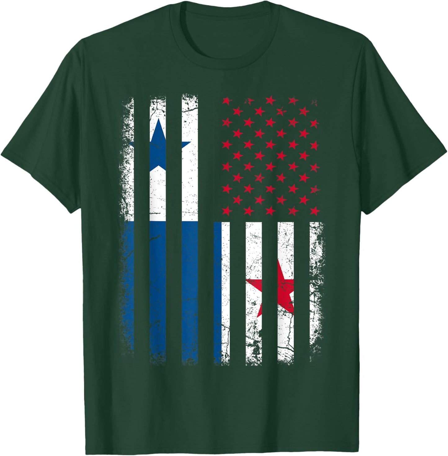 Panamanian American Flag Panamanian Roots Panama America T-Shirt - T-Shirt | Forest