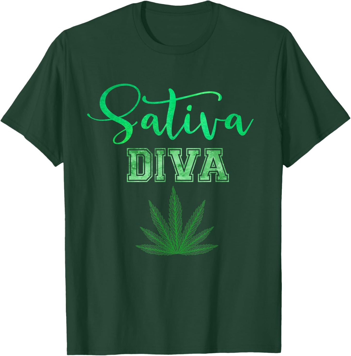Sativa Diva Funny Shirt T-Shirt - T-Shirt | Forest