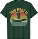 9 Year Old Airplane Pilot 9th Birthday Aviation T-Shirt - T-Shirt | Forest