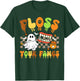 Retro Funny Teeth Floss Your Fangs Dentist Dental Halloween T-Shirt - T-Shirt | Forest