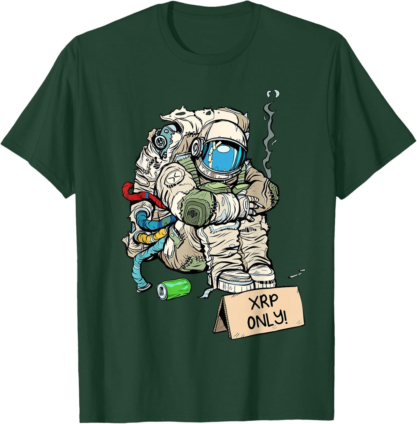 Cryptocurrency Talk - Astronaut Hodler Begging For XRP T-Shirt - T-Shirt | Forest
