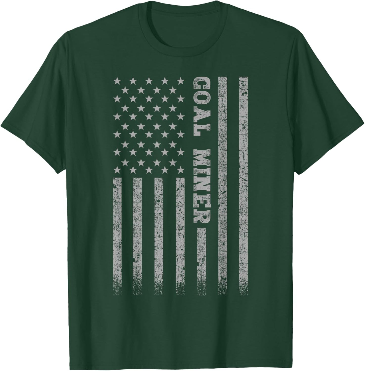 Coal Miner American Flag T-Shirt - T-Shirt | Forest