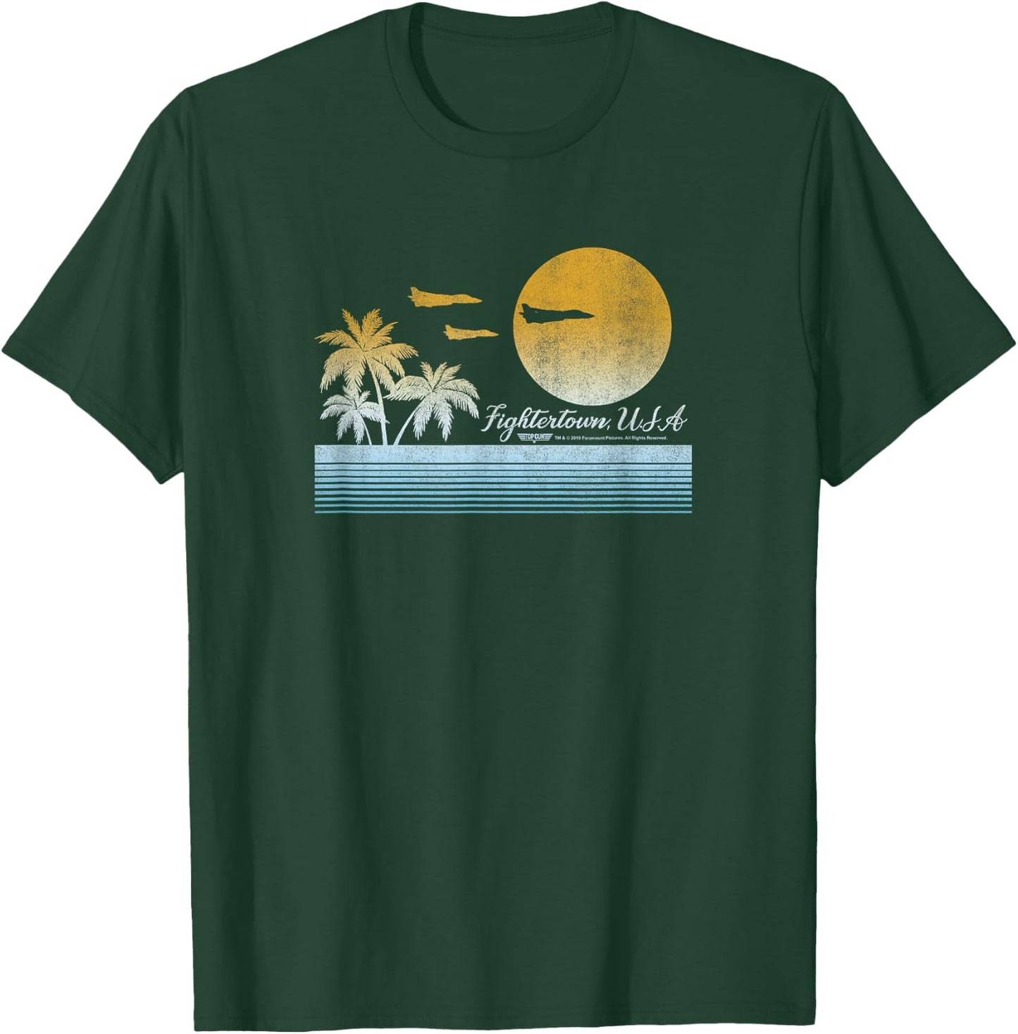 Top Gun Fightertown, USA Sunset Poster T-Shirt - T-Shirt | Forest