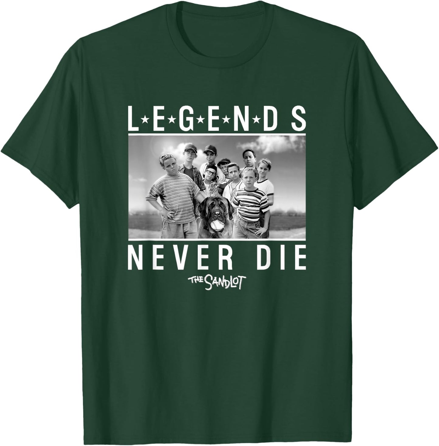 The Sandlot Legends Never Die Group Photo T-Shirt - T-Shirt | Forest
