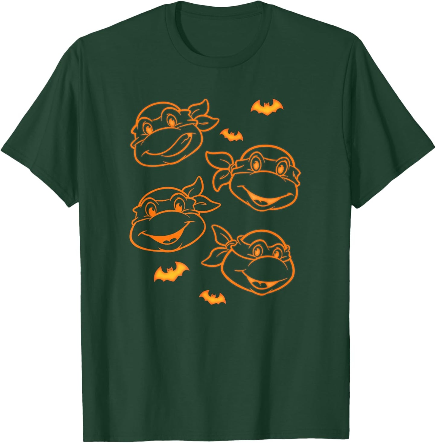 Teenage Mutant Ninja Turtles Halloween Spooky Ninja Faces T-Shirt - T-Shirt | Forest