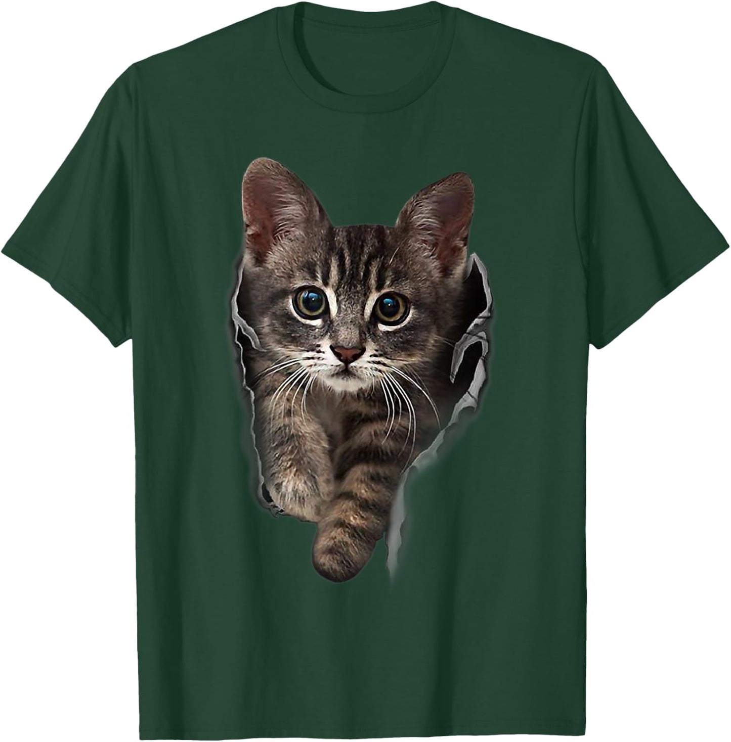 Brown Kitten Staring Cute Cats Shirt Gifts T-Shirt - T-Shirt | Forest