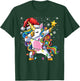 Christmas Unicorn Dab Girls Women Xmas Tree Santa Unicorn T-Shirt - T-Shirt | Forest