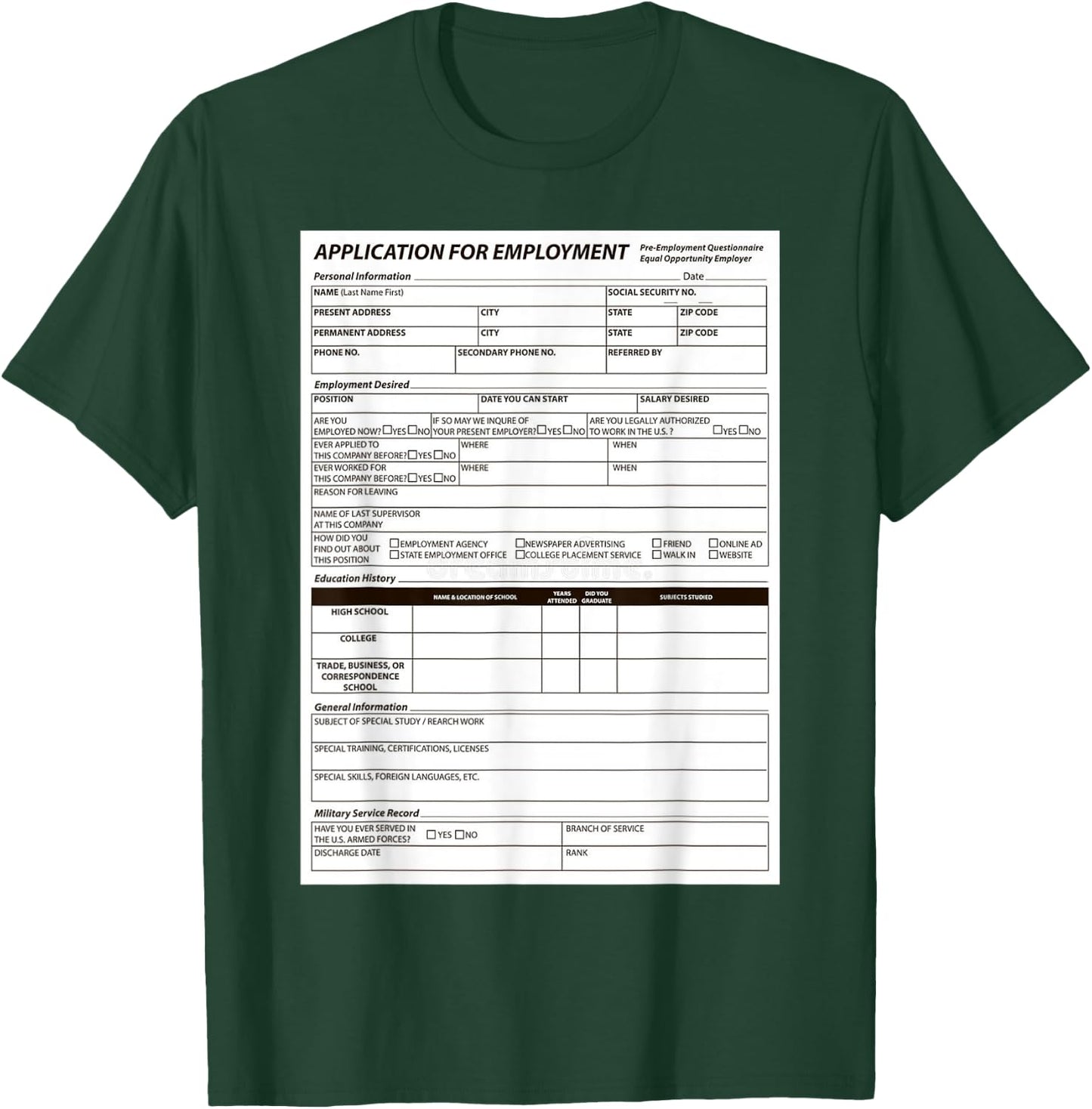 Funny Scary Halloween Costume Job Application Trick or Treat T-Shirt - T-Shirt | Forest