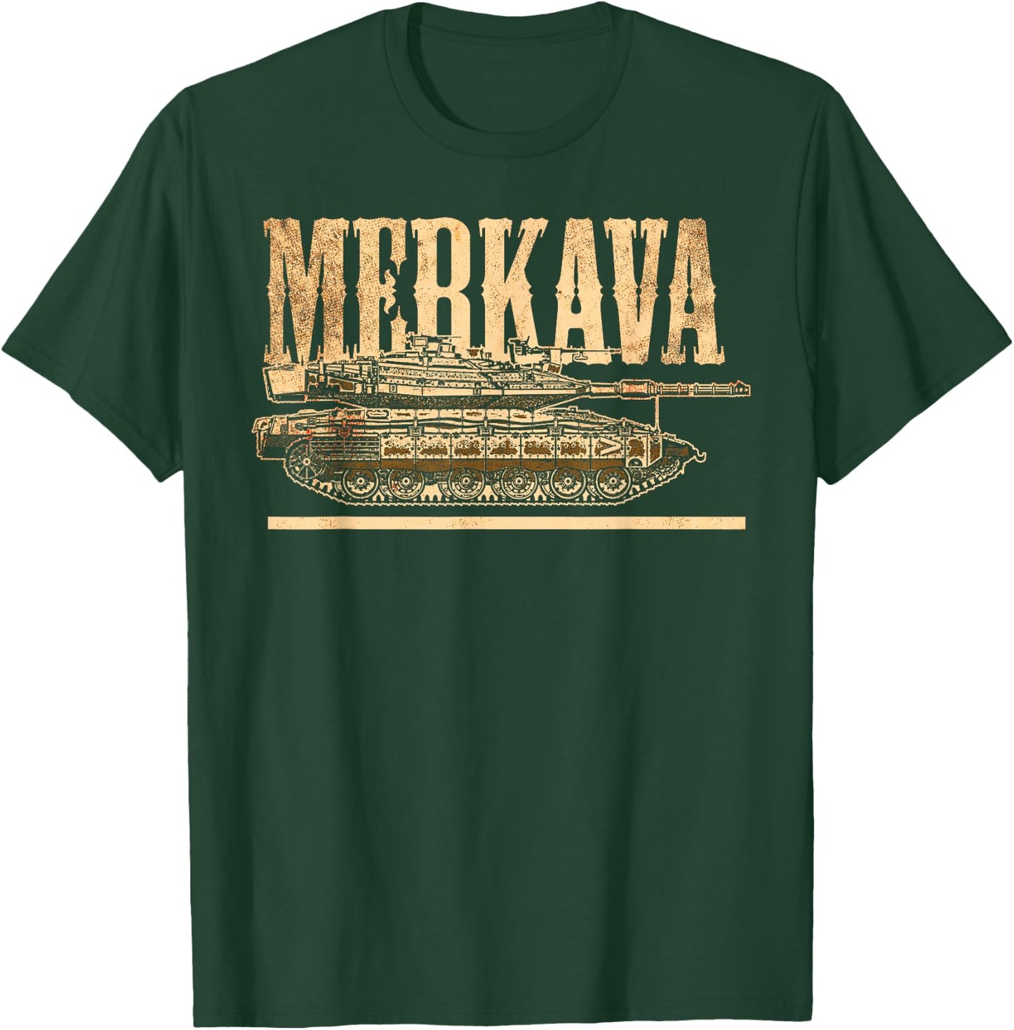Merkava Battle Tank Israel Israeli Military T-Shirt - T-Shirt | Forest