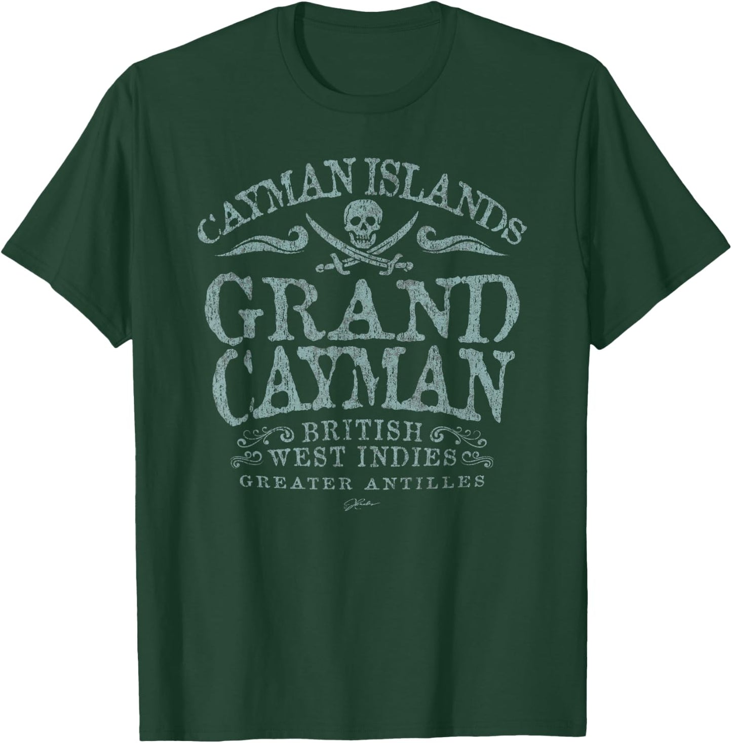 JCombs: Grand Cayman, Cayman Islands, Pirate T-Shirt - T-Shirt | Forest