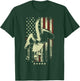 USA American Flag Hunters - Hunting Mute Swan Bird T-Shirt - T-Shirt | Forest