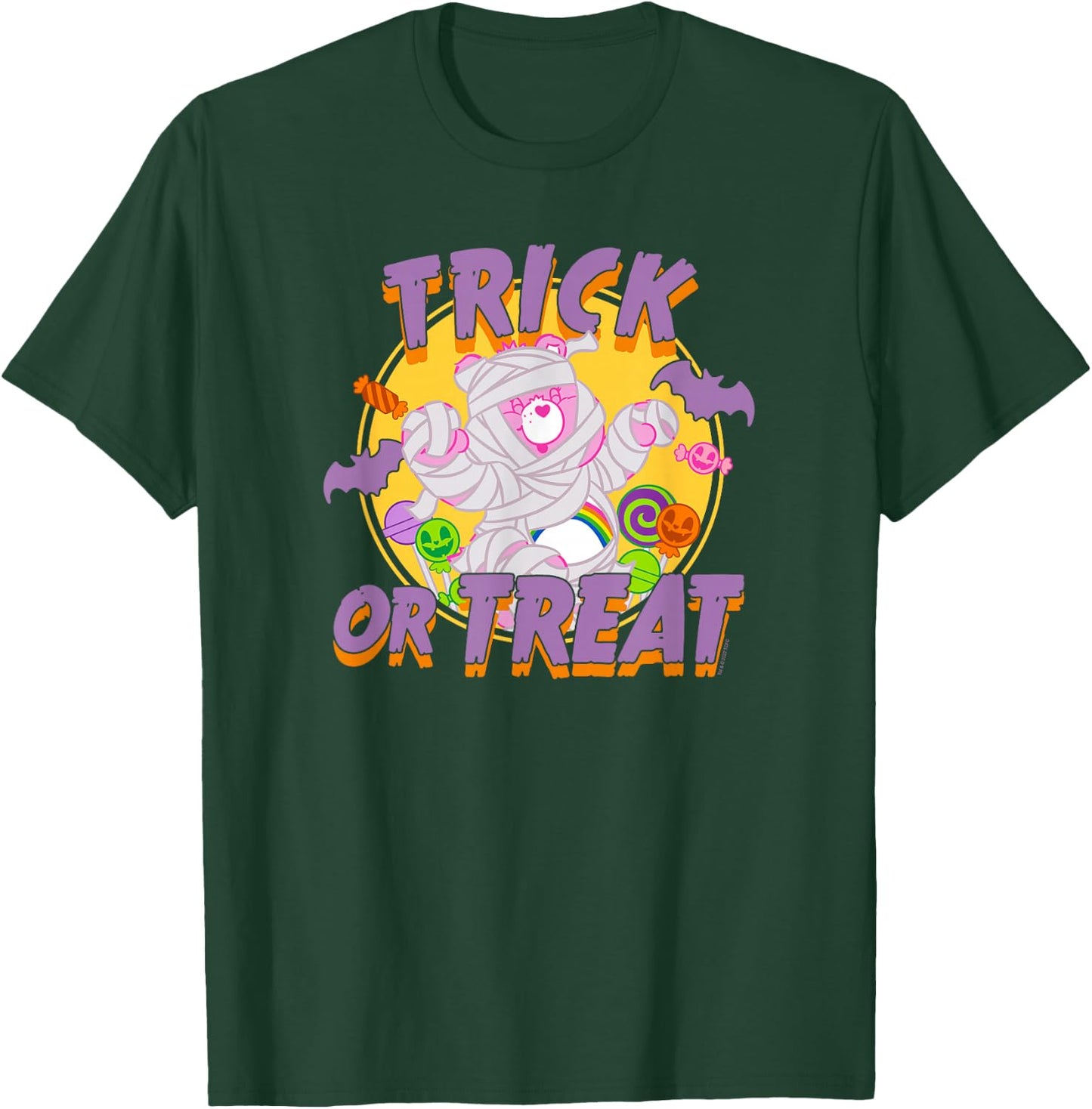 Care Bears Halloween Cheer Bear Trick Or Treat Mummy Costume T-Shirt - T-Shirt | Forest