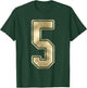 #5 Number 5 Sports Fan Jersey Style T-Shirt - T-Shirt | Forest