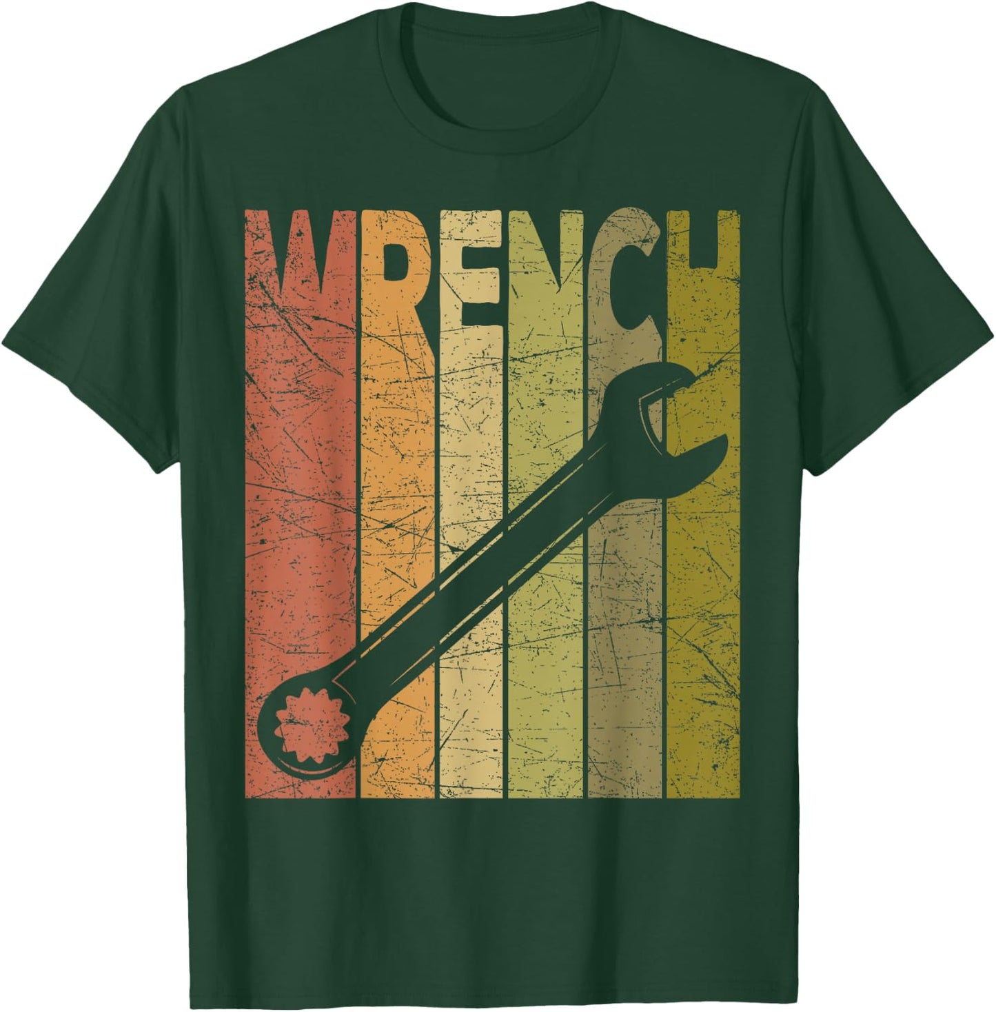 Mechanic Wrench Vintage Handyman Retro Repairman T-Shirt - T-Shirt | Forest
