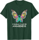 Ovarian Cancer Awareness Support Butterfly Teal Ribbon Gift T-Shirt - T-Shirt | Forest