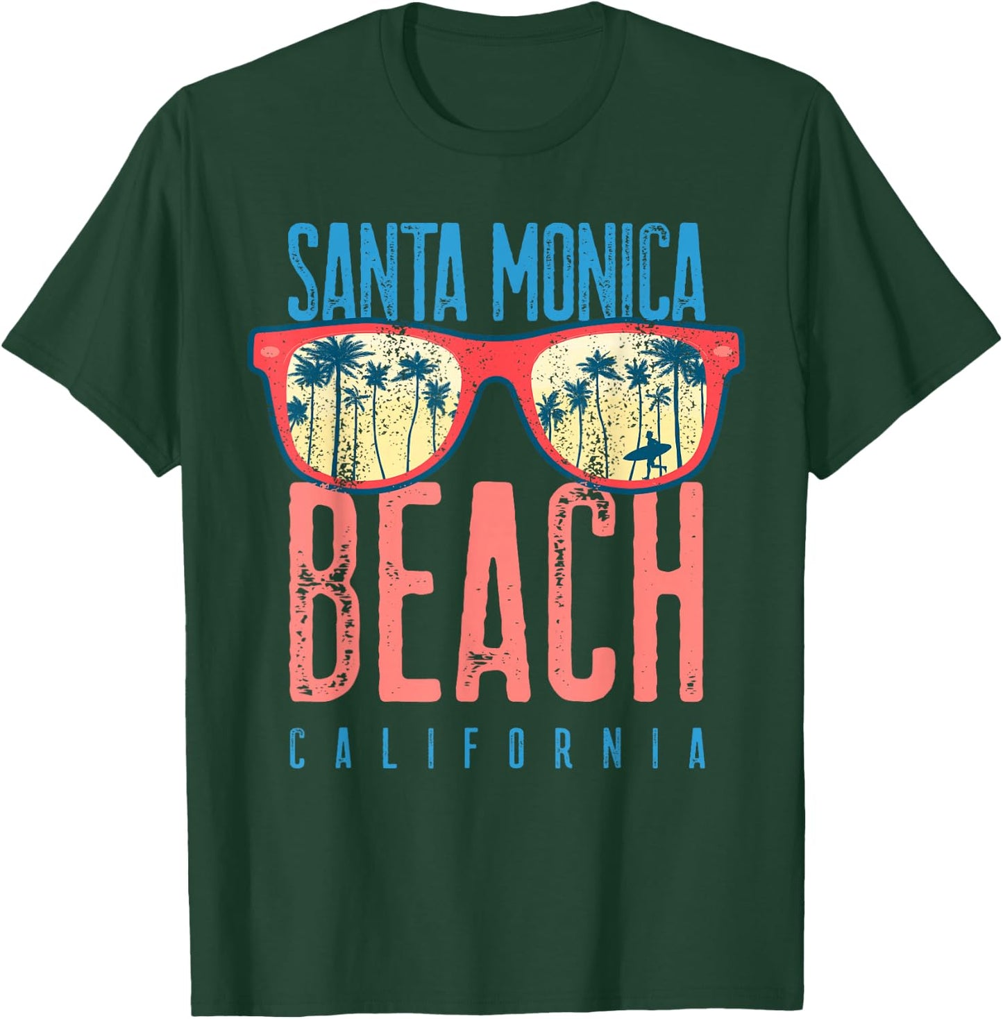 Santa Monica Shirt Beach California Family Vacation Summer T-Shirt - T-Shirt | Forest