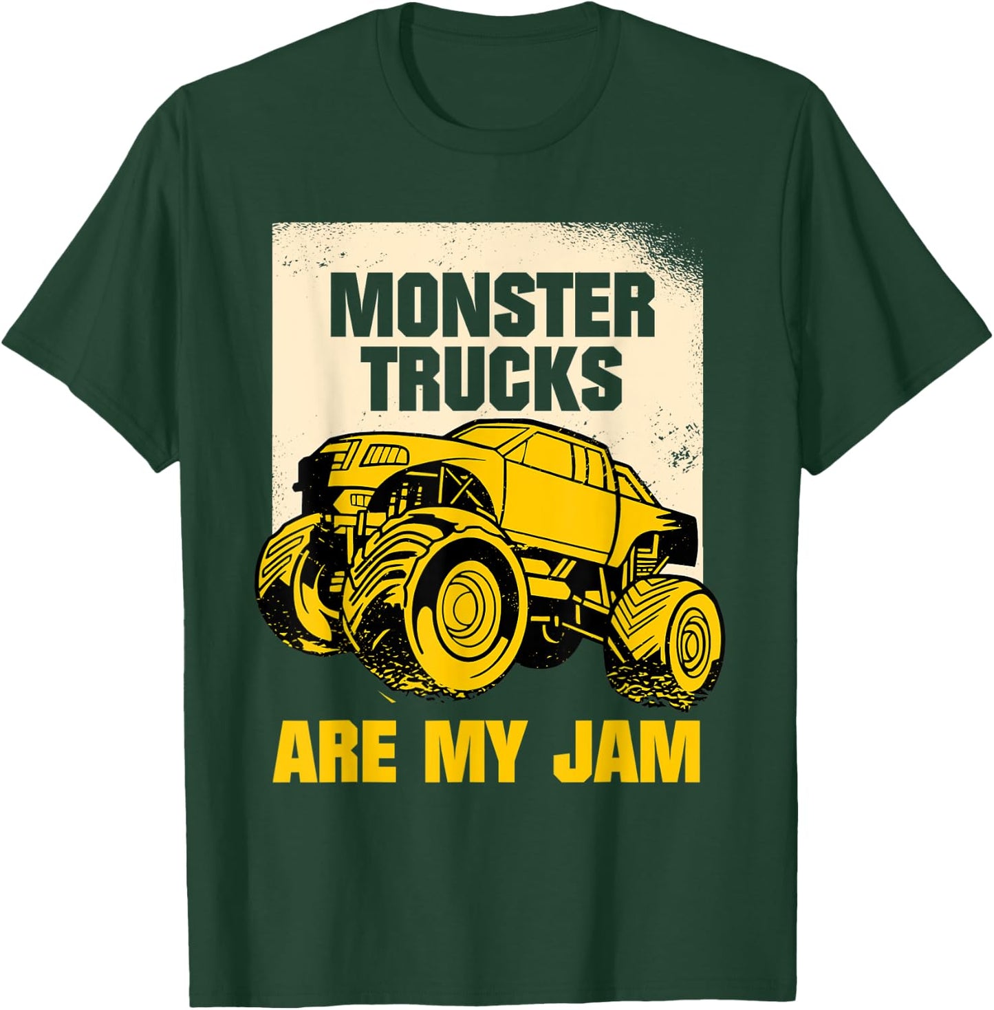 Monster Trucks Are My Jam Monster Truck T-Shirt - T-Shirt | Forest