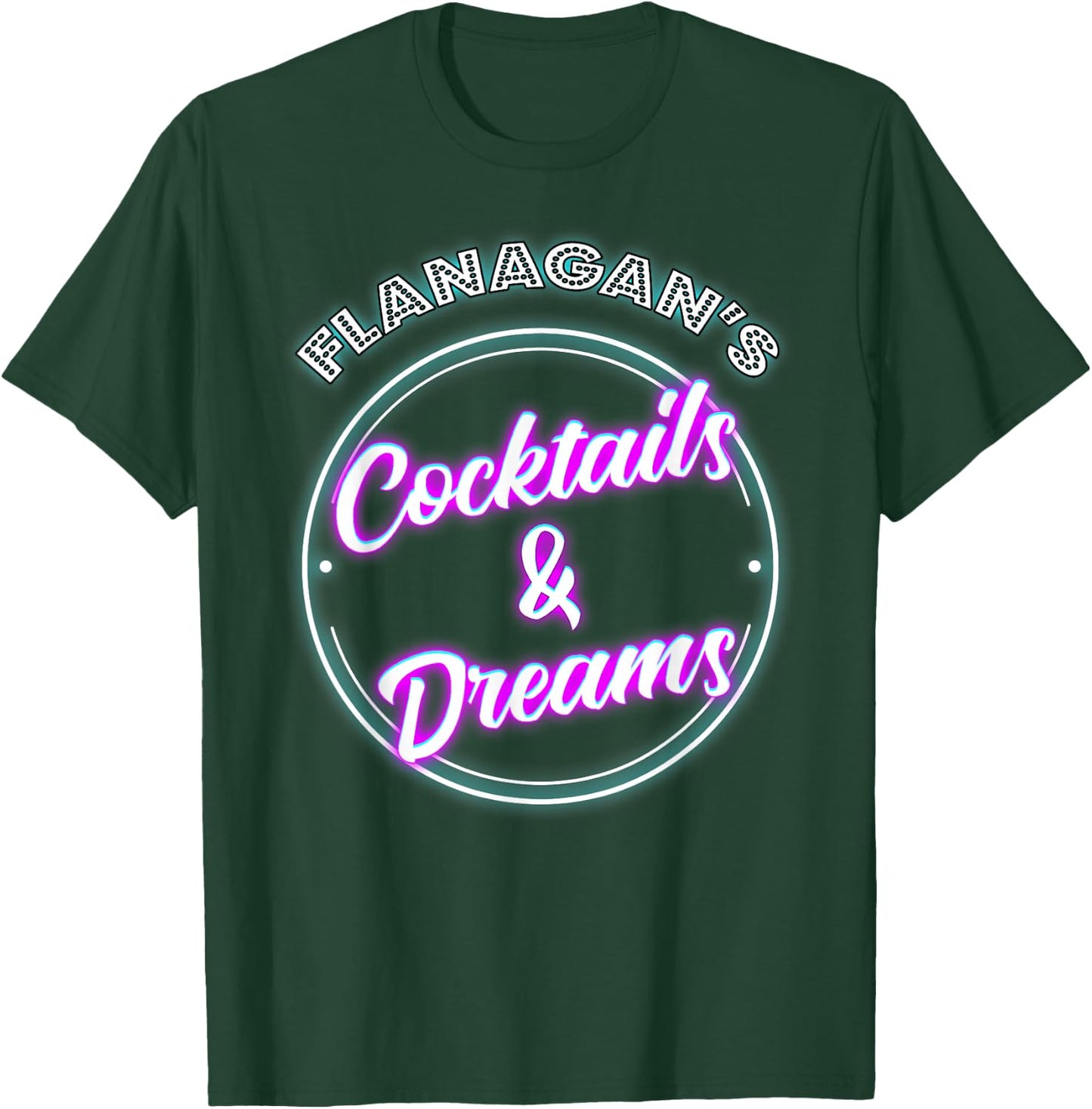 Retro Flanagan's Cocktail and Dreams Pub Owner Wine Drinker T-Shirt - T-Shirt | Forest