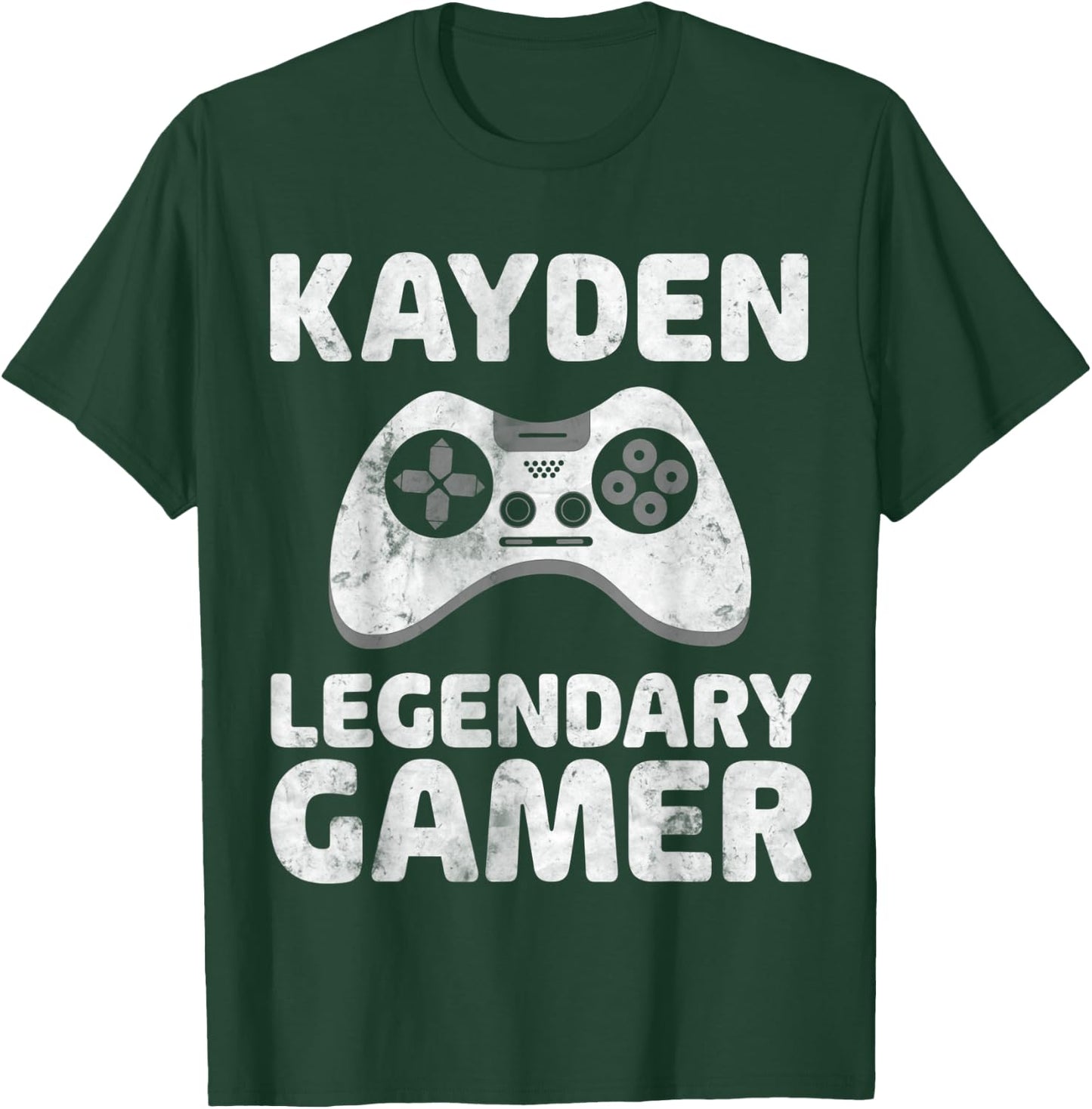 Personalized Legendary Gamer Shirt Kayden Name Video Gamer T-Shirt - T-Shirt | Forest