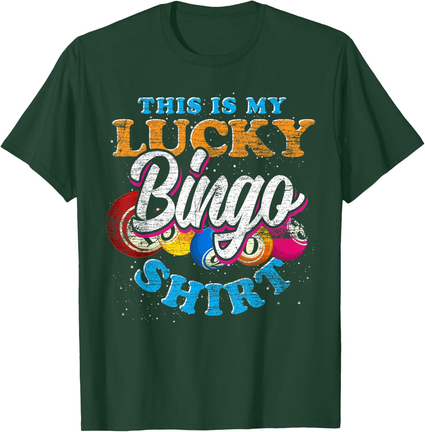 This Is My Lucky Bingo Shirt Bingo Player Lottery Bingo T-Shirt - T-Shirt | Forest
