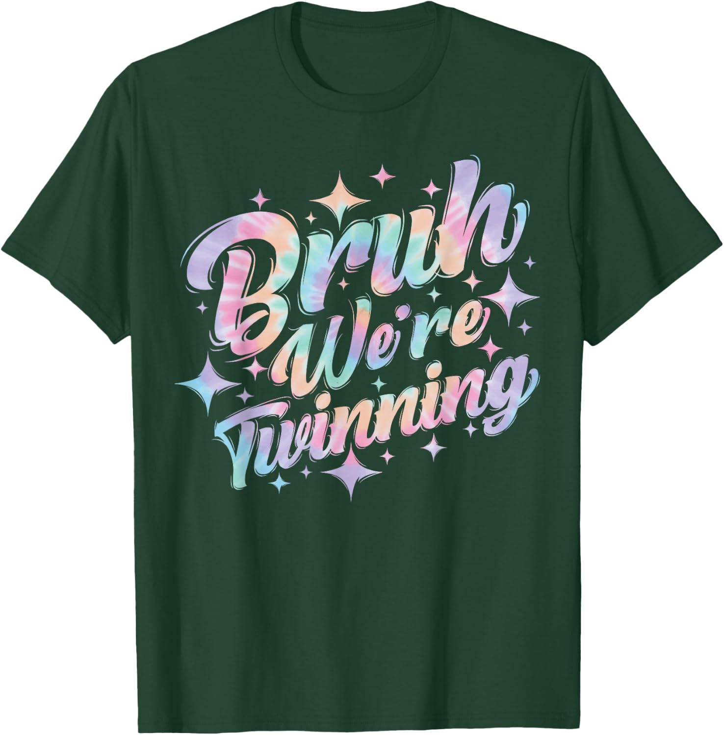 Twin Day Spirit Week Bruh We're Twinning Bestie Matching T-Shirt - T-Shirt | Forest