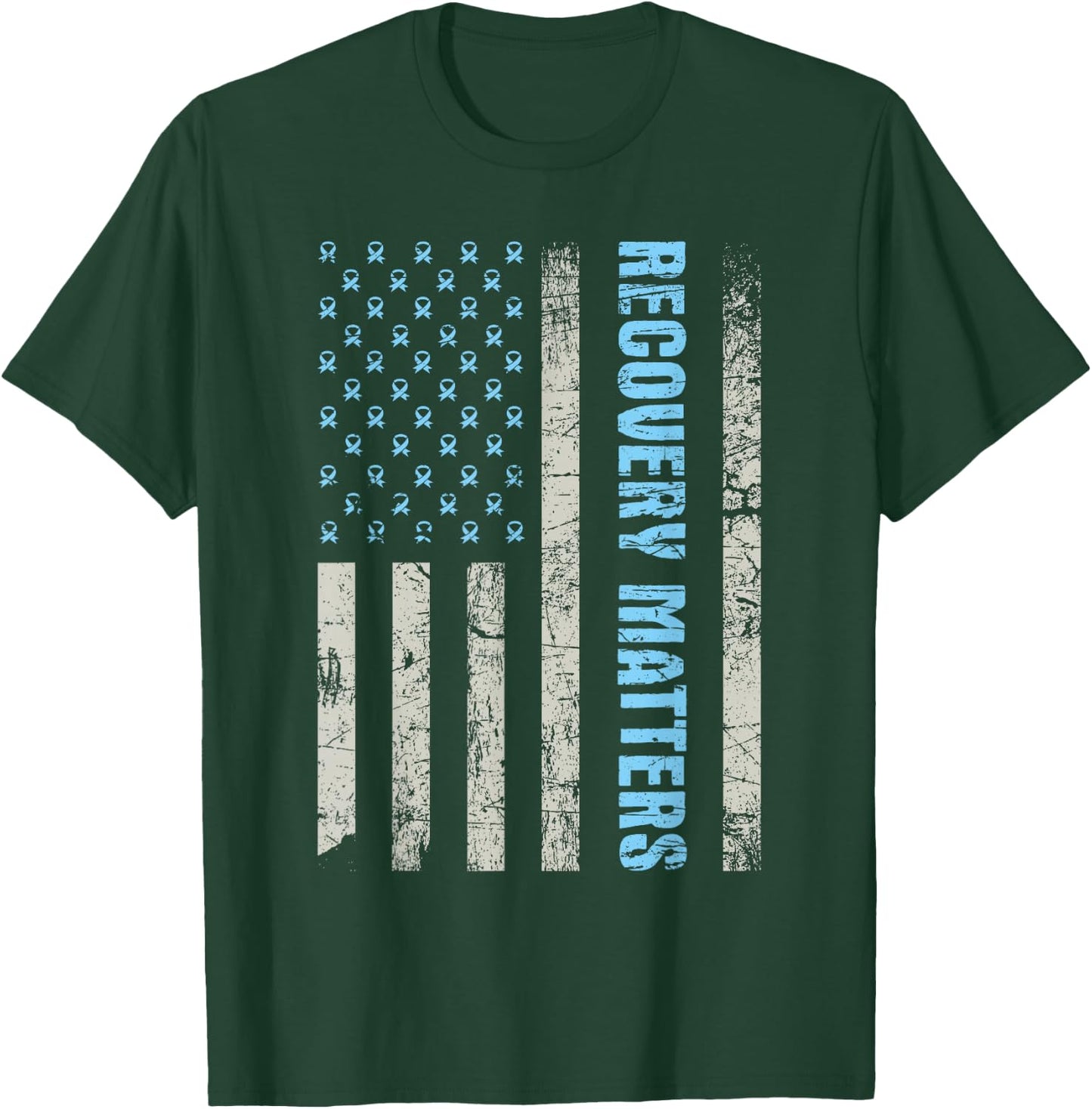 Recovery Matters - Sobriety Anniversary Sober AA NA T-Shirt - T-Shirt | Forest