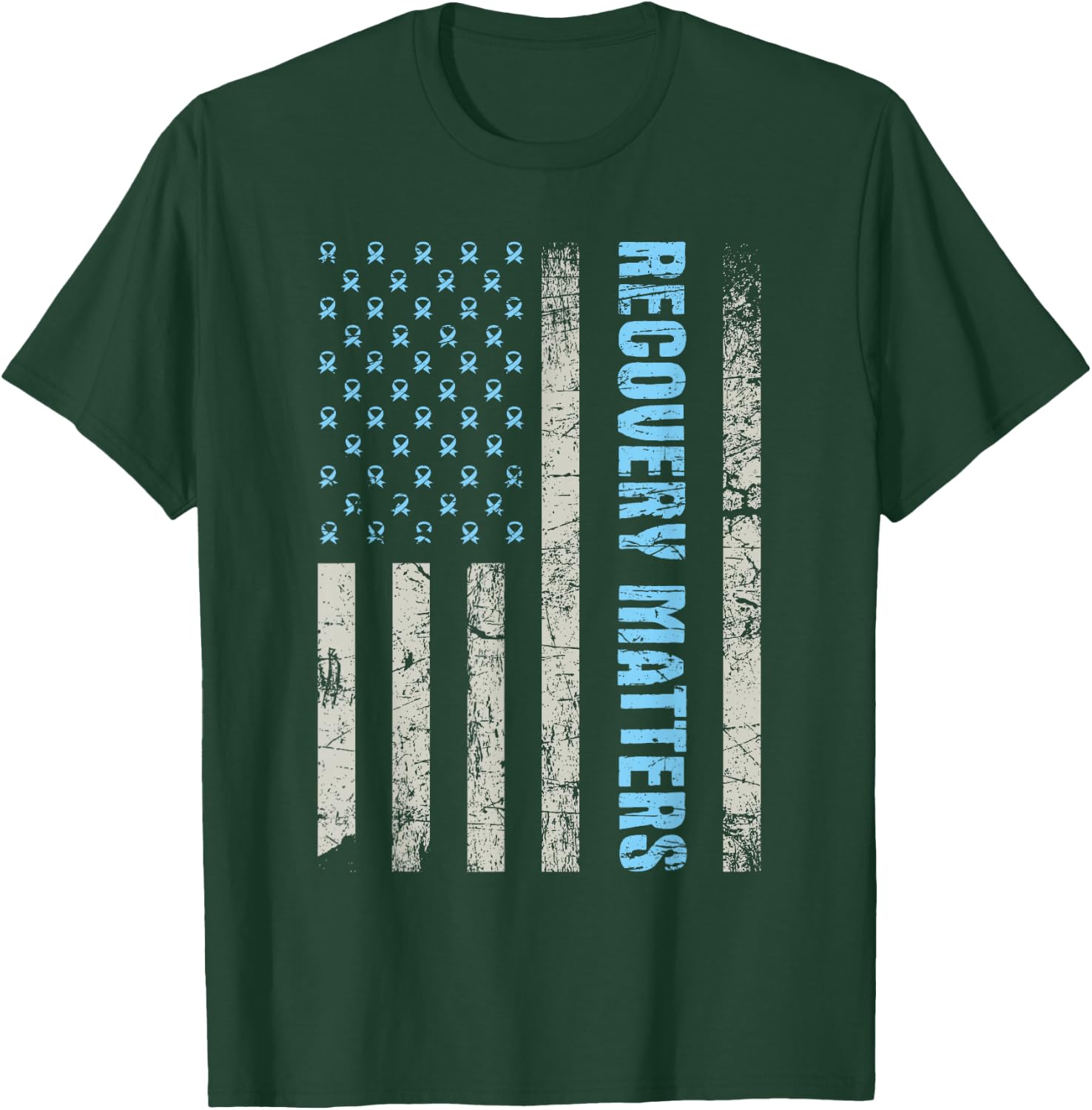 Recovery Matters - Sobriety Anniversary Sober AA NA T-Shirt - T-Shirt | Forest