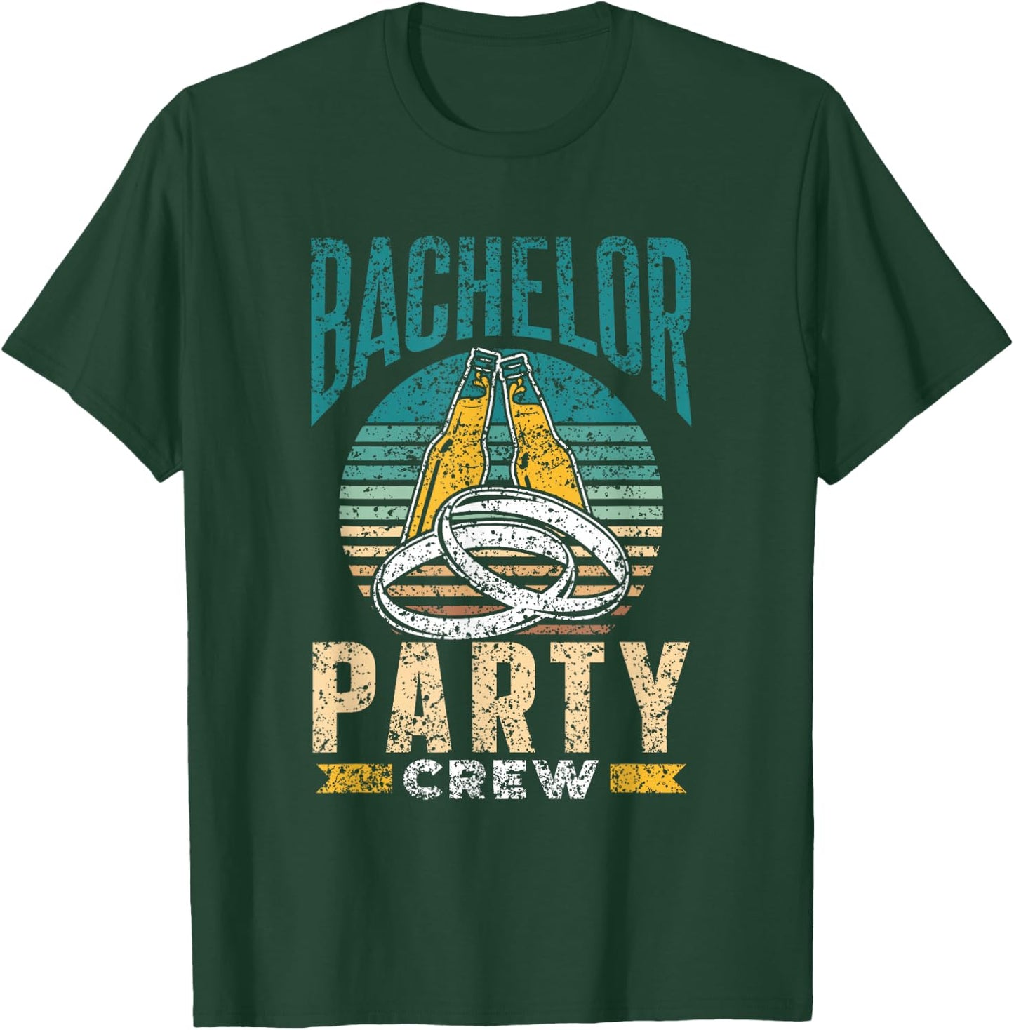 Bachelor Party Crew Groom Bride Team T-Shirt - T-Shirt | Forest