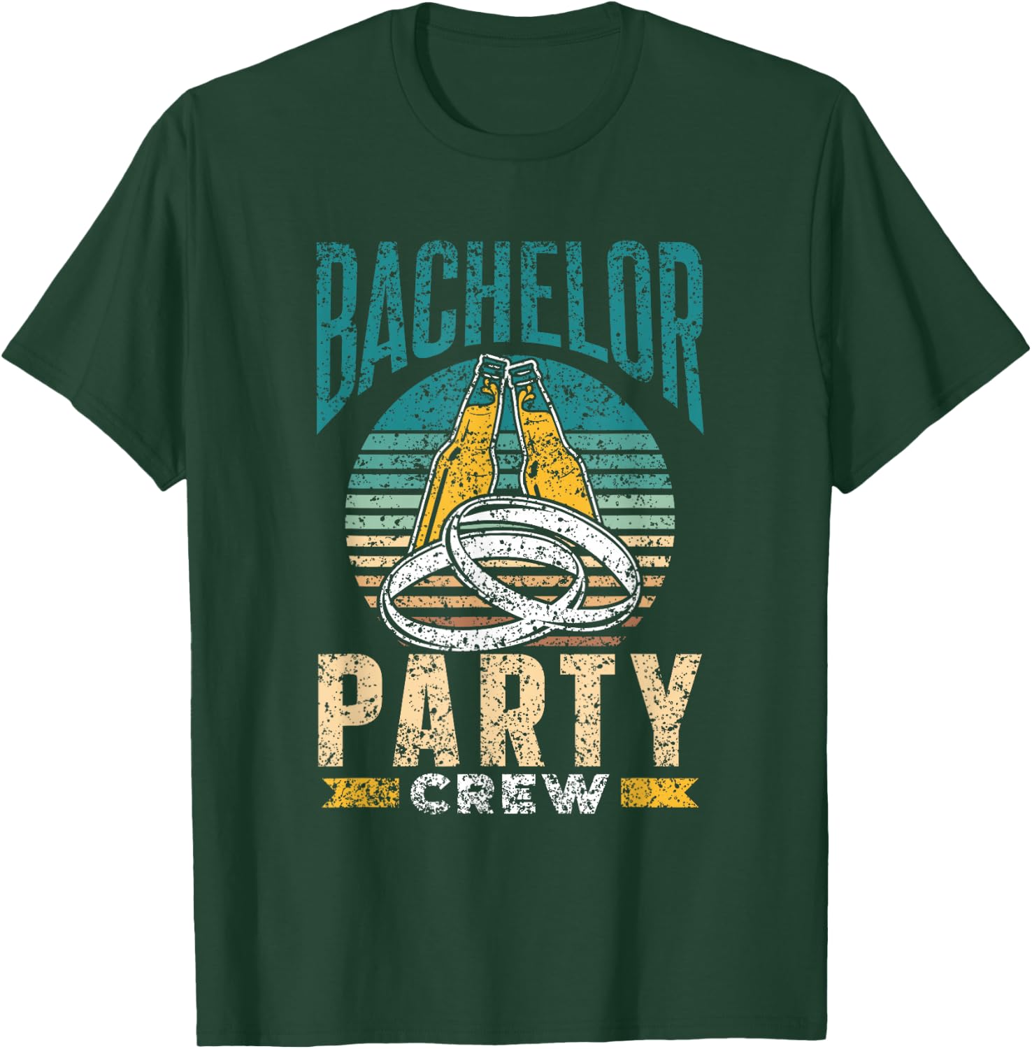 Bachelor Party Crew Groom Bride Team T-Shirt - T-Shirt | Forest
