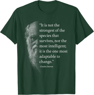 Charles Darwin Species Quote T-Shirt - T-Shirt | Forest