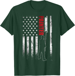 Painter Apparel Fathers Day American Painter House Painter T-Shirt - T-Shirt | Forest