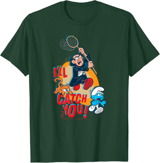 The Smurfs Gargamel Azrael I'll Catch You! T-Shirt - T-Shirt | Forest