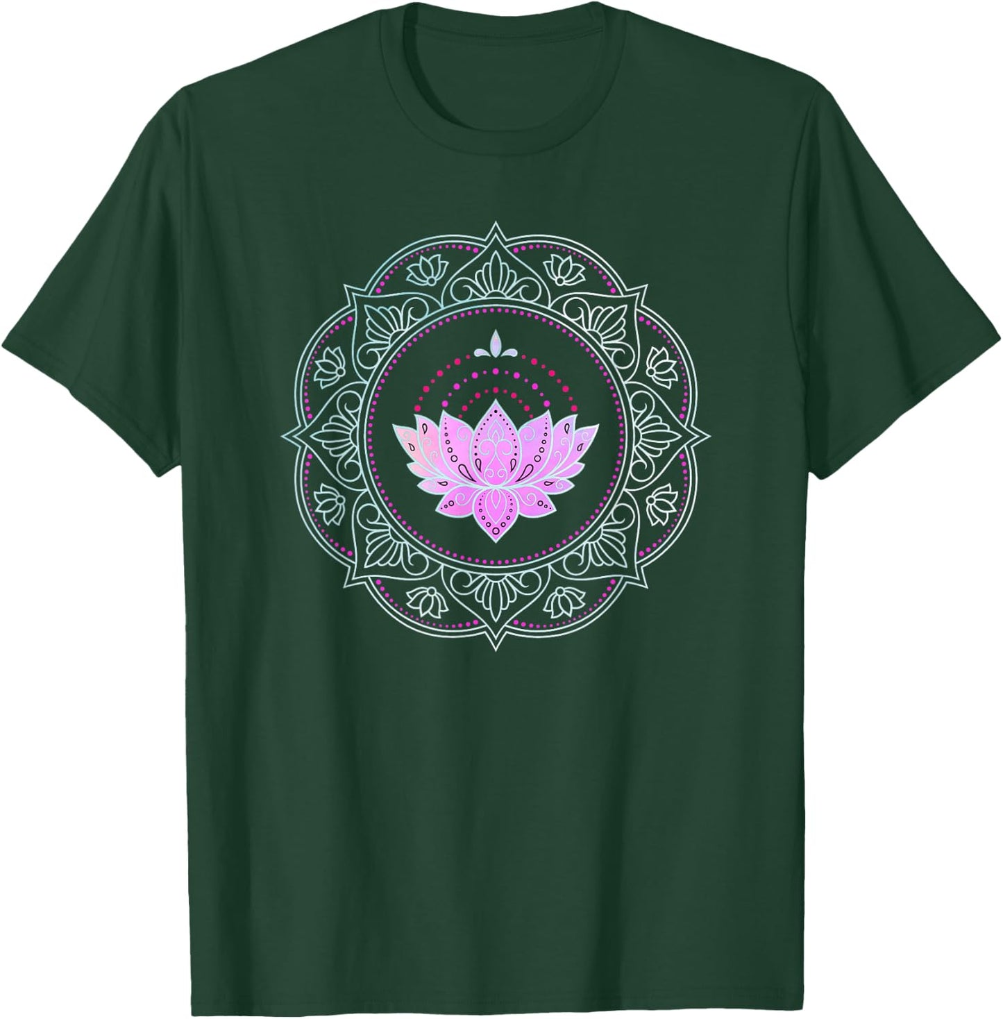 Mandala Yoga Lotus Design Lotus Flower Lotus flower T-Shirt - T-Shirt | Forest