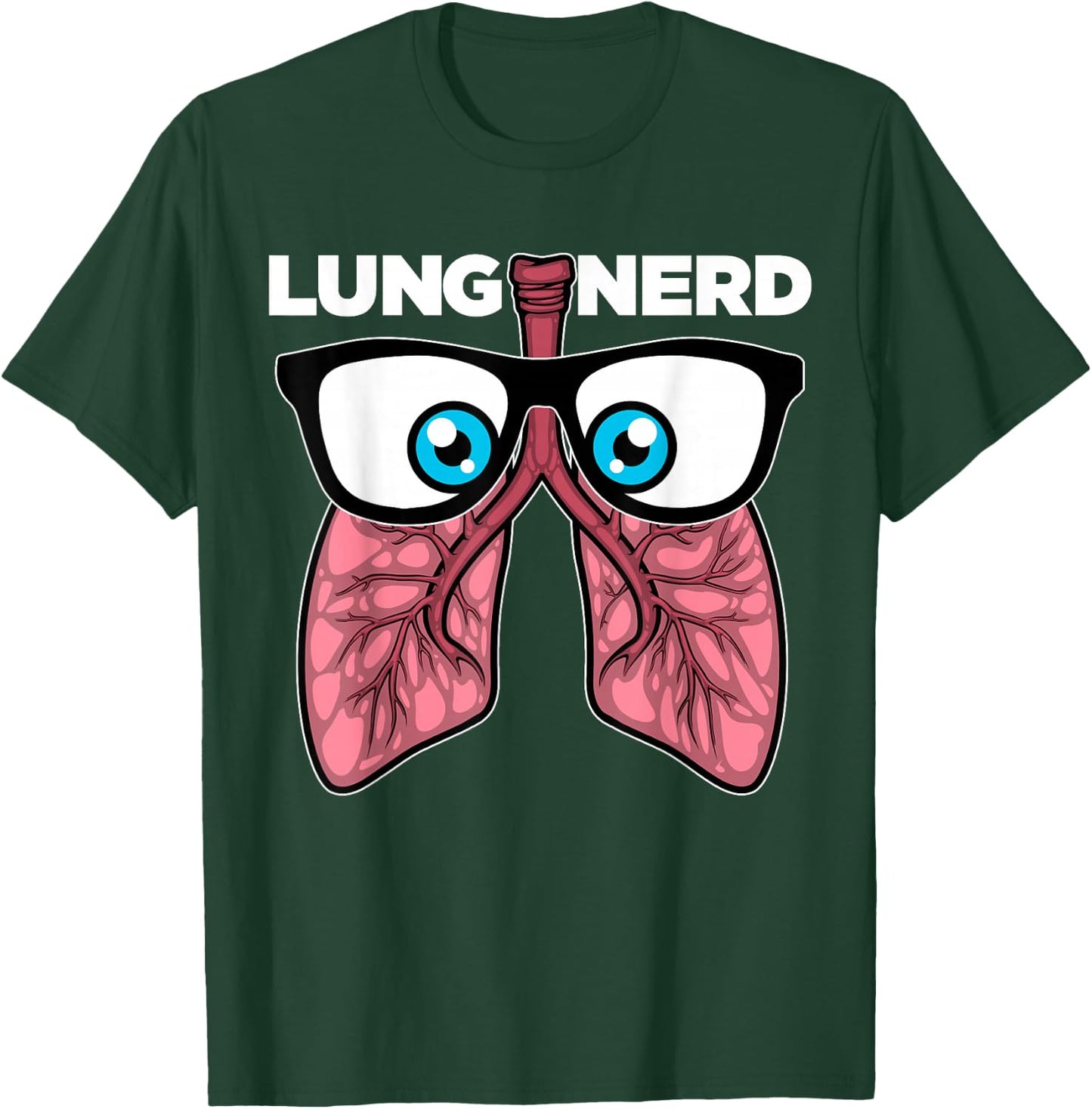 Cool Respiratory Therapy Lung Nerd Men Women Doctor RT T-Shirt - T-Shirt | Forest