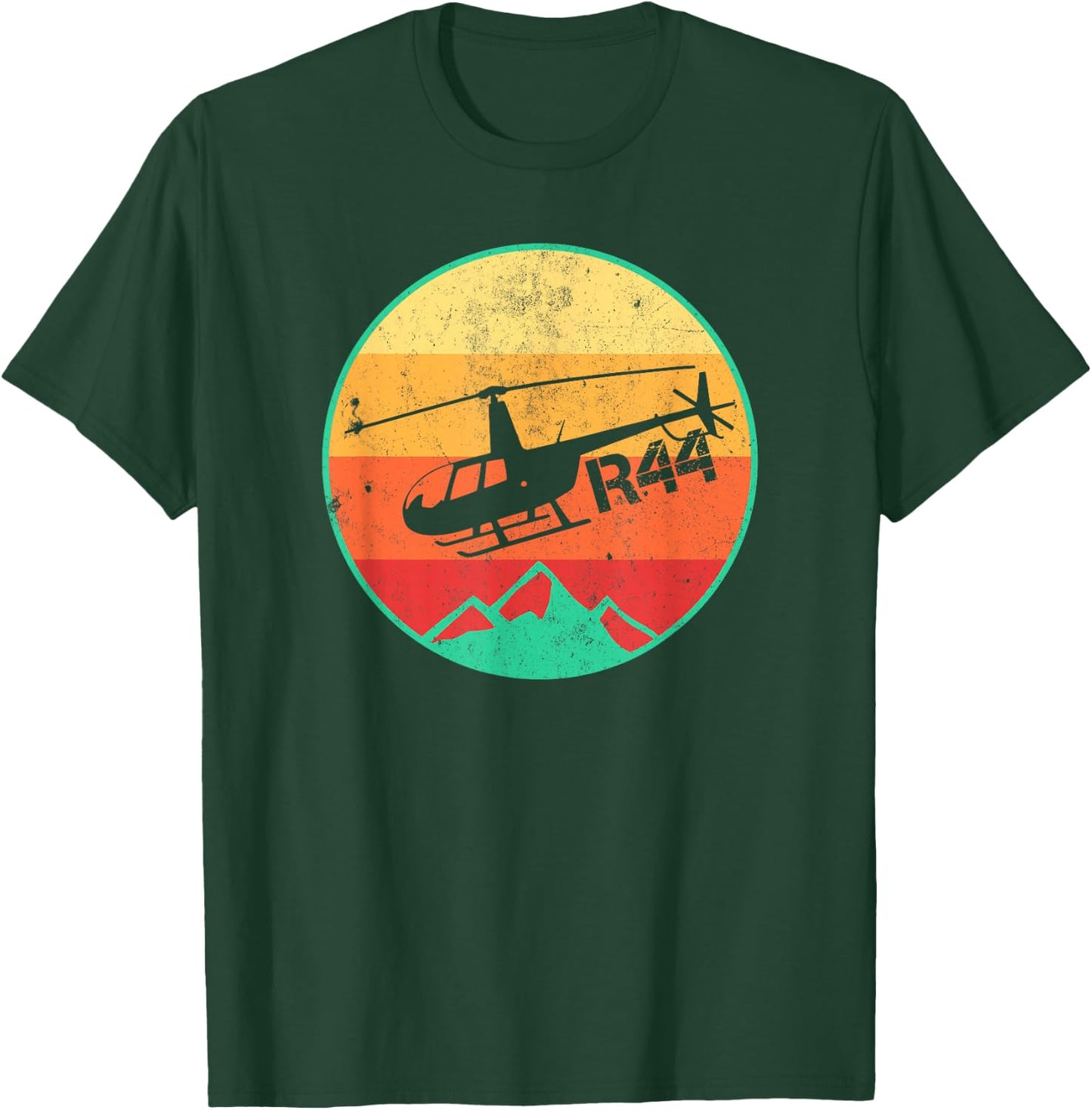 Robinson R-44 Helicopter Helo Aviation Aviator Pilot Gift T-Shirt - T-Shirt | Forest