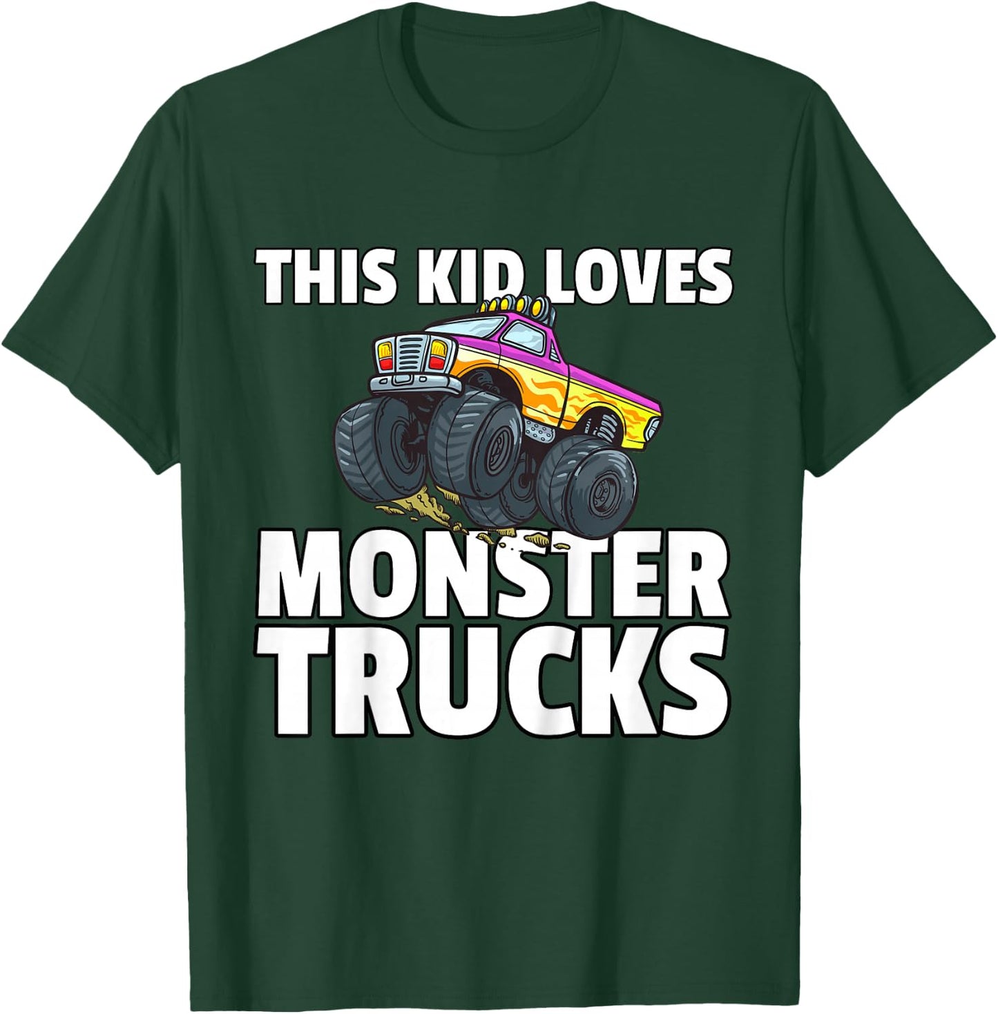 Monster Truck Jam Boys T-Shirt - T-Shirt | Forest