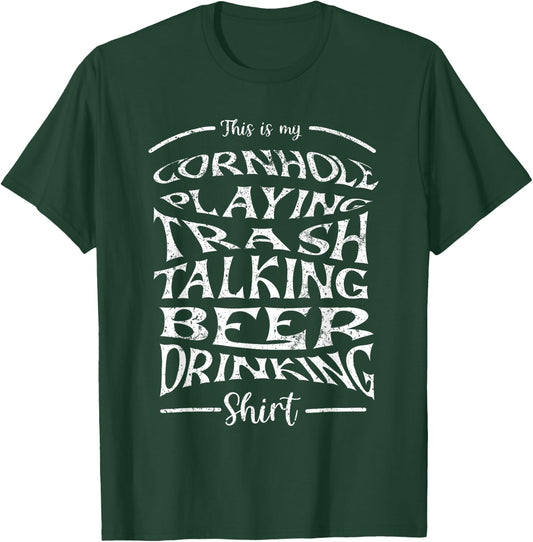 Beer & Cornhole T-Shirt - T-Shirt | Forest