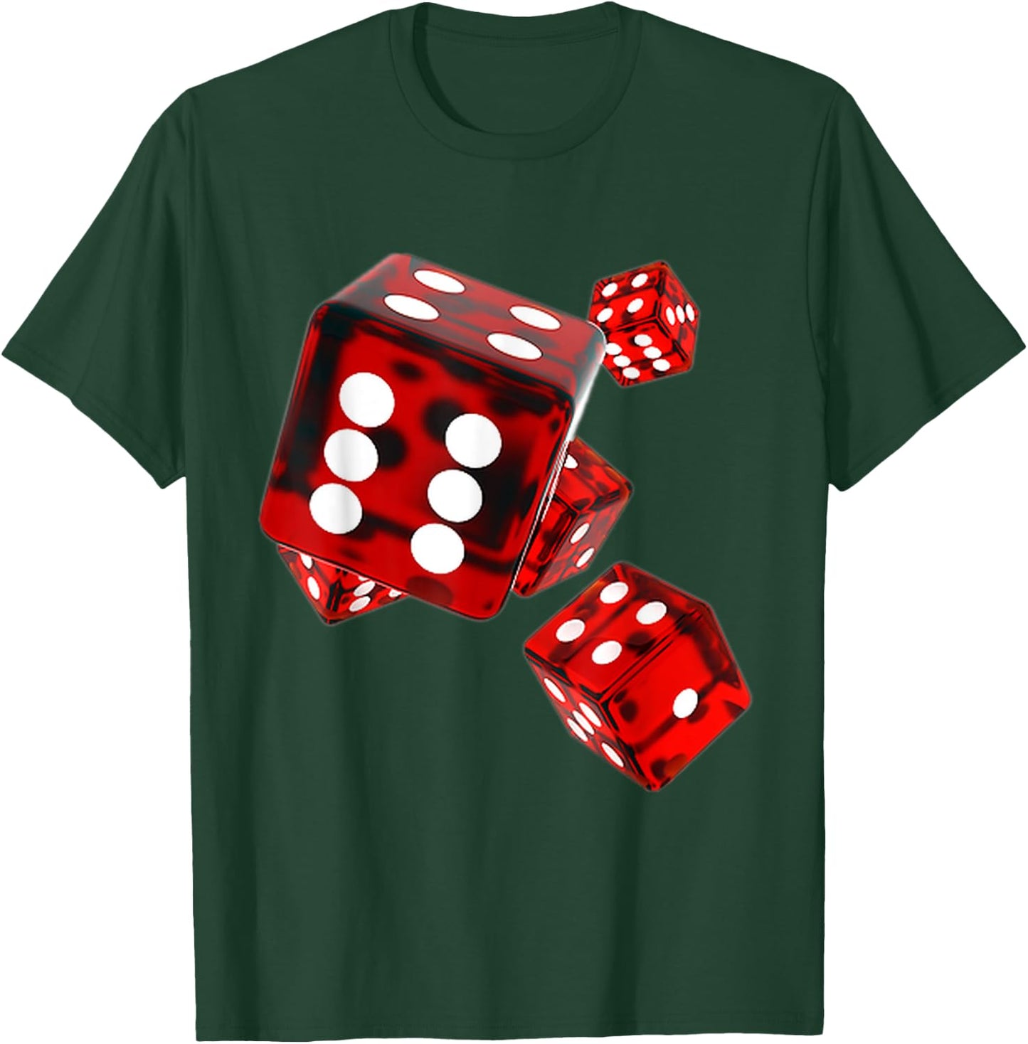Red Translucent Dice T-Shirt - T-Shirt | Forest