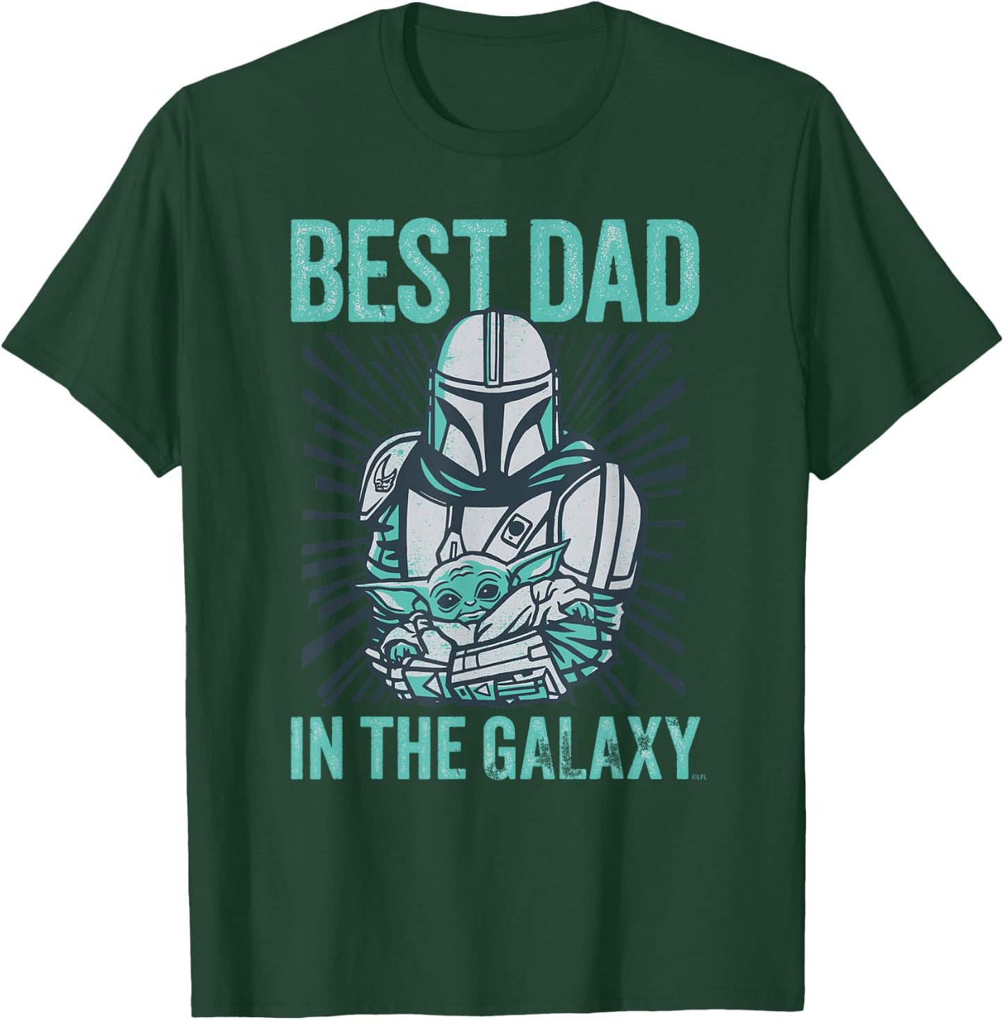 Star Wars The Mandalorian and Grogu Best Dad in the Galaxy T-Shirt - T-Shirt | Forest