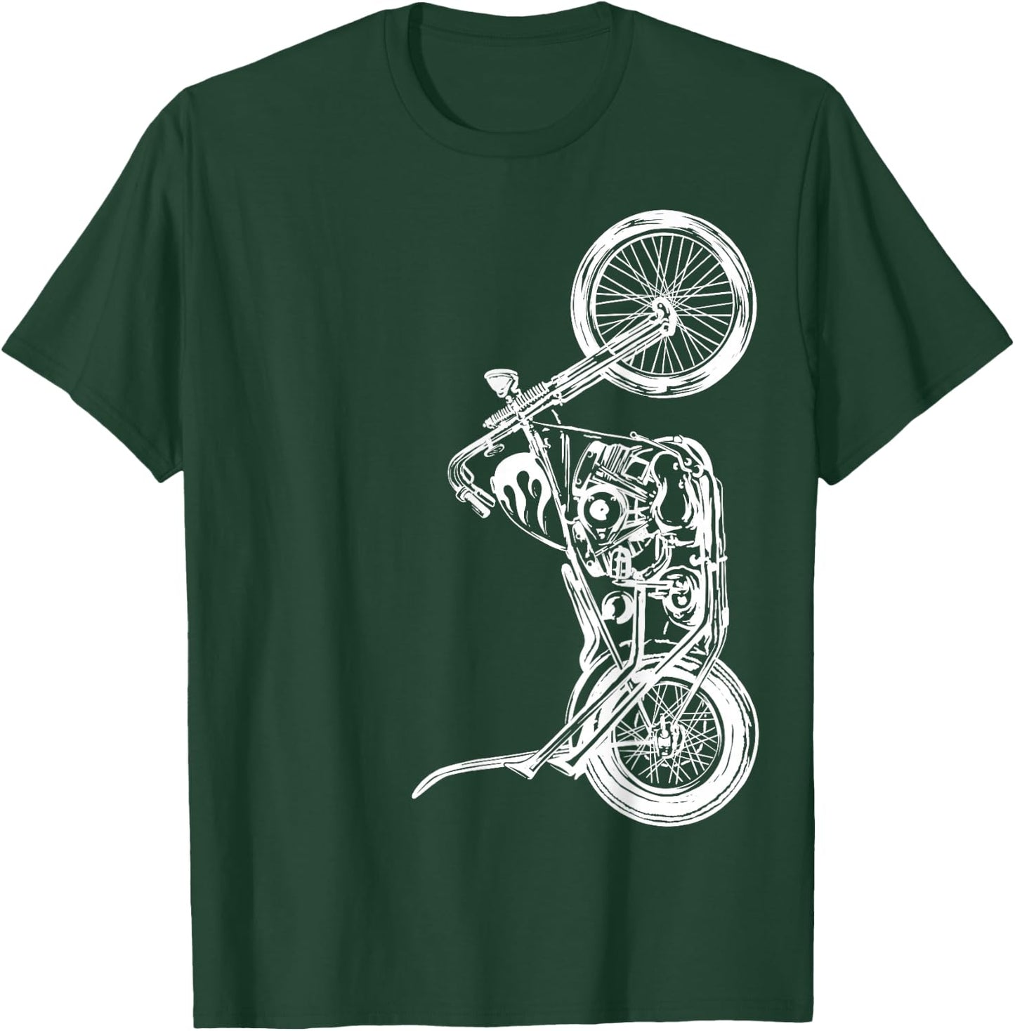Chopper - Knucklehead - Panhead - Shovelhead Motorcycle T-Shirt - T-Shirt | Forest