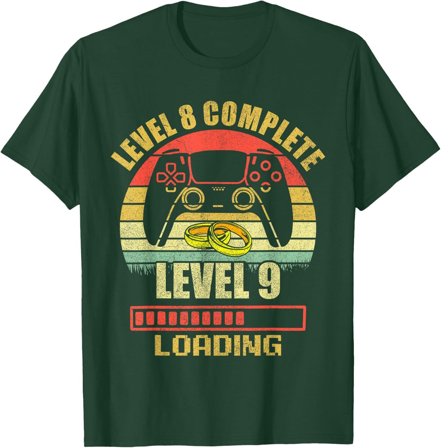 Couples Shirts Level 8 Complete Wedding Anniversary T-Shirt - T-Shirt | Forest